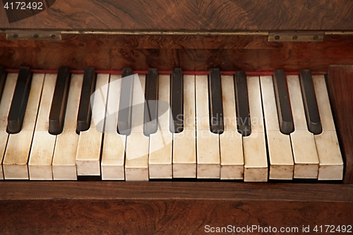 Image of Old Piano Closeup