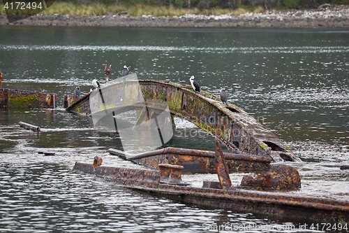 Image of Shipwreck in the water