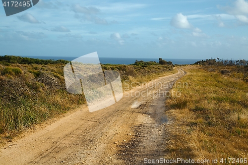 Image of Gravel road perspective