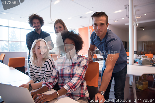 Image of Multiethnic startup business team