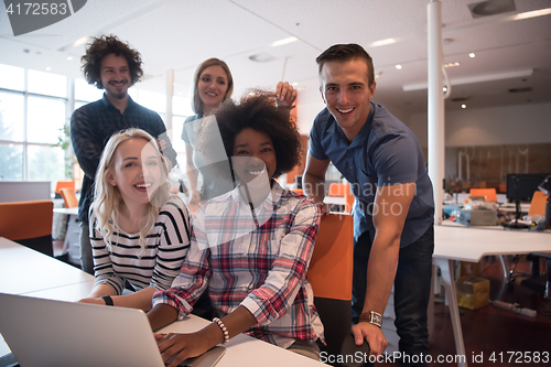 Image of Multiethnic startup business team