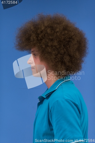 Image of Man with funky hairstyle