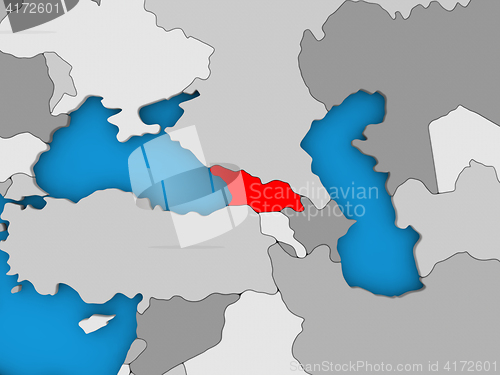 Image of Georgia in red on globe