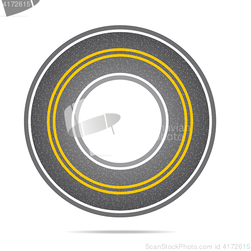 Image of Highway in a circle with asphalt texture