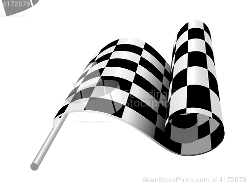 Image of Checkered race flag.