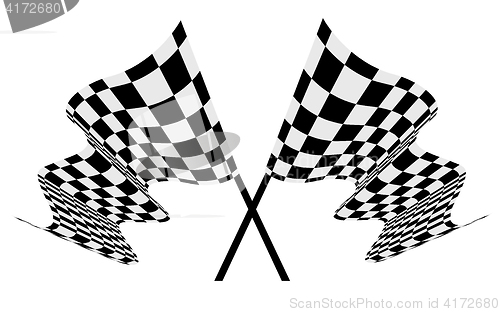 Image of Checkered race flag.