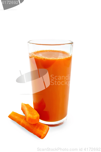 Image of Juice carrot in tall glass with vegetables
