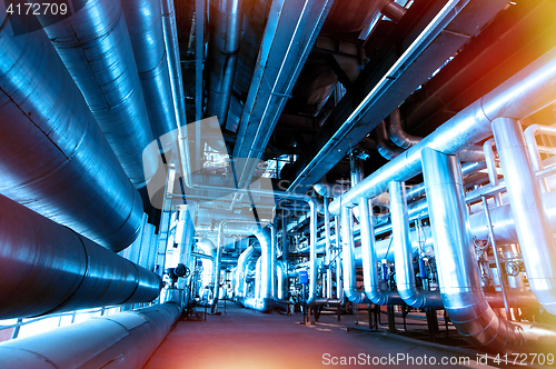 Image of Industrial zone, Steel pipelines and cables