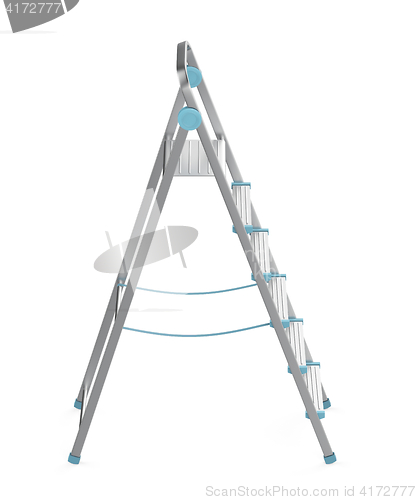 Image of Unfolded metal ladder