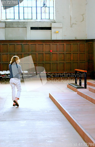 Image of Female in church.