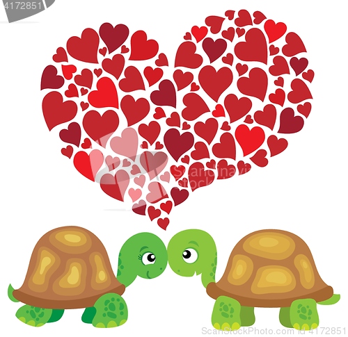 Image of Valentine turtles theme image 1