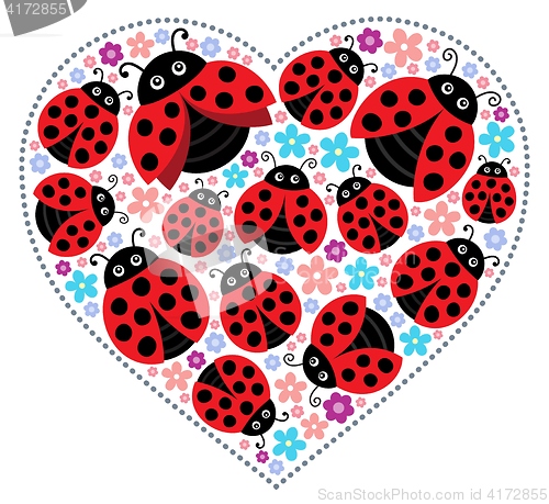 Image of Valentine ladybugs theme image 1