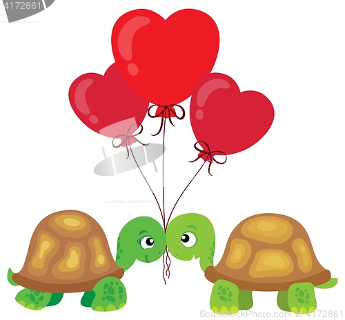 Image of Valentine turtles theme image 2