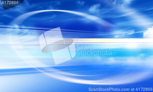 Image of design with blue sky