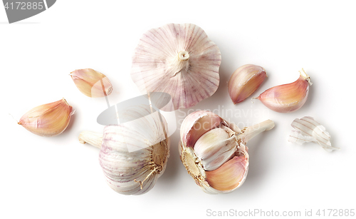Image of garlic on white background