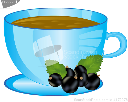 Image of Cup of the drink with berry