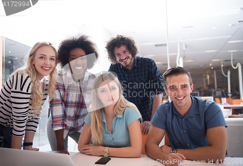 Image of Multiethnic startup business team on meeting
