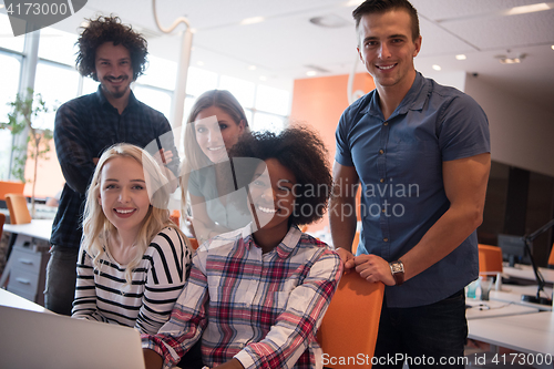 Image of Multiethnic startup business team