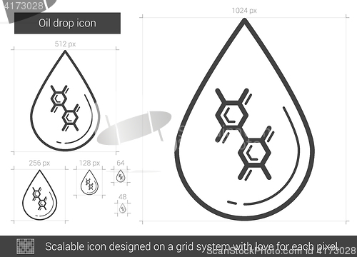 Image of Oil drop line icon.