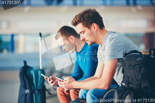 Image of Travelers waiting for departure