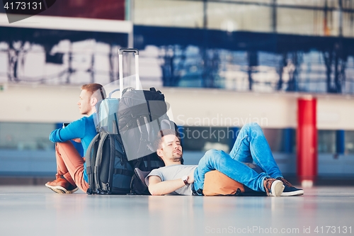 Image of Travelers waiting for departure