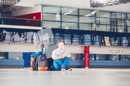 Image of Travelers waiting for departure