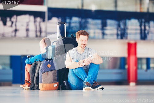 Image of Travelers waiting for departure