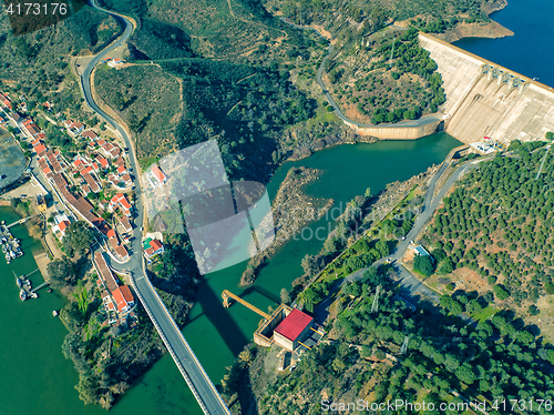 Image of Aerial View of Pomarao Dam