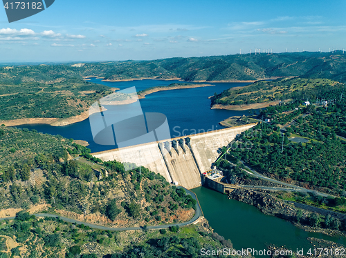 Image of Aerial View of Pomarao Dam