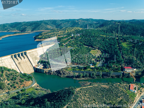 Image of Aerial View of Pomarao Dam