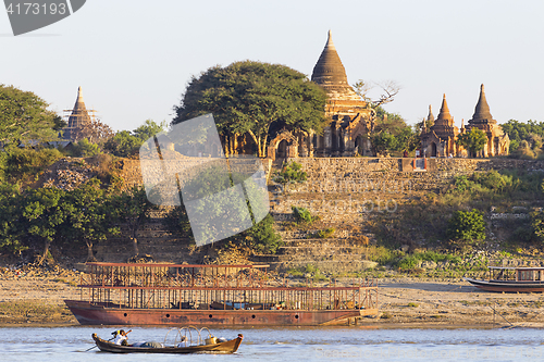 Image of Boats and pagoda