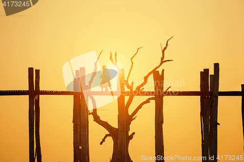 Image of U bein bridge sunset