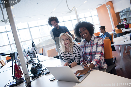 Image of Multiethnic startup business team