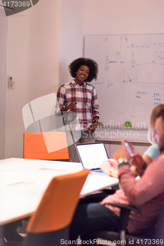 Image of Multiethnic startup business team on meeting