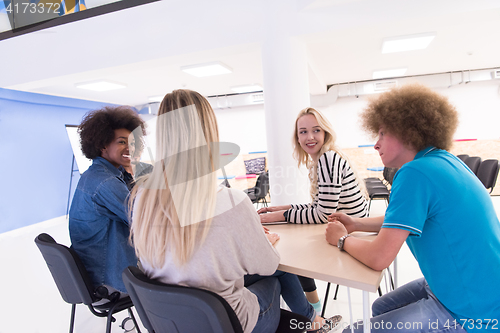 Image of Multiethnic startup business team on meeting