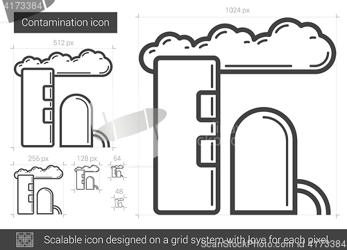 Image of Contamination line icon.