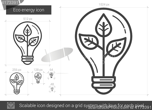 Image of Eco energy line icon.