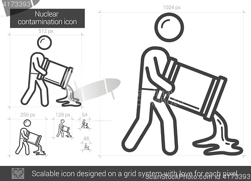Image of Nuclear contamination line icon.