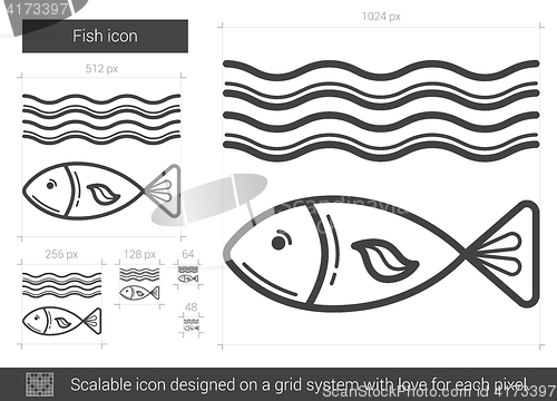 Image of Fish line icon.