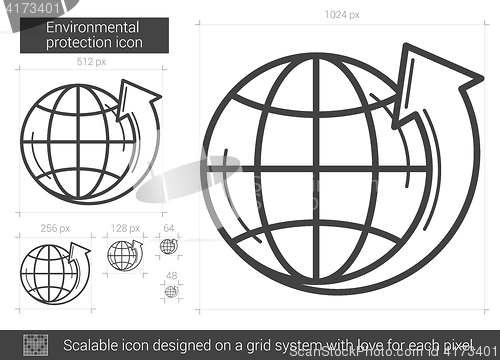 Image of Environmental protection line icon.