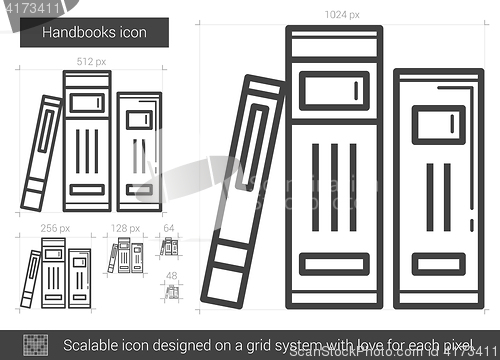 Image of Handbooks line icon.