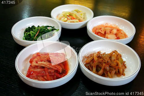 Image of Bowls of kimchi