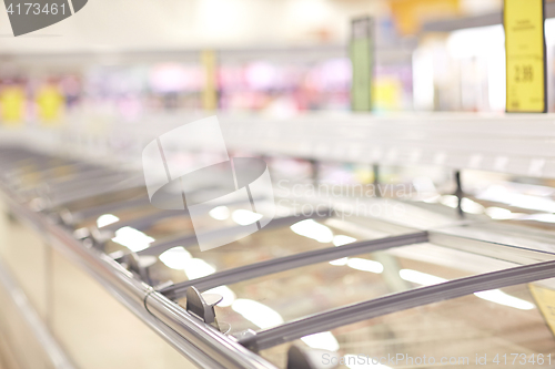 Image of freezers at grocery store