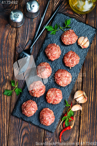 Image of raw meat balls