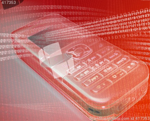 Image of Red mobile phone