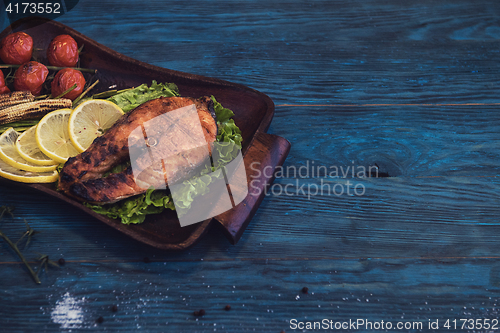 Image of Grilled salmon steak