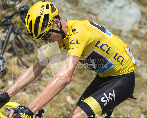 Image of Christopher Froome on the Mountains Roads - Tour de France 2015