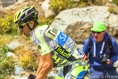 Image of Alberto Contador on the Mountains Roads - Tour de France 2015