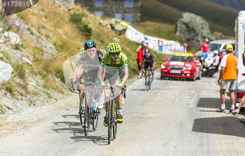 Image of Group of Cyclists on the Mountains Roads - Tour de France 2015