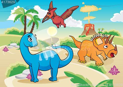 Image of Cartoon dinosaurs